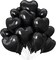12-Pack 18in Black Heart Foil Balloons – Party Decor for Valentine’s Day, Birthday & Wedding